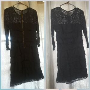 LAUNDRY SHELLI SEGAL LACE TIERED aundry Shelli Segal lace tiered dress